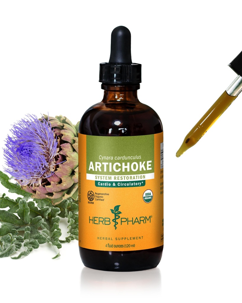 Herb Pharm Cardiovascular ve Circulatory Desteği için Organik Artichoke Sıvı Türlemeyi Onayladı - 4 Ounce