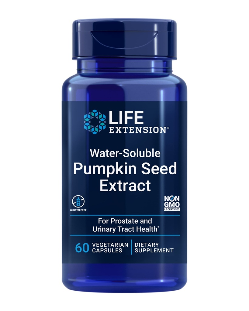 Life Extension Water-specific Riley Seed Extract, Supports Prostate & Urinary Tract Health, Bladder Health Support, Men, Women, Gluten-Free, Non-GMO, Vegetarian, 60 Capsules