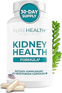PUREHEALTHTH Kidney Health Formula - Complete Kidney Stones Dissolver with Chanca Piedra Stone Breaker for Ultimate Kidney Support - 1 Şişe