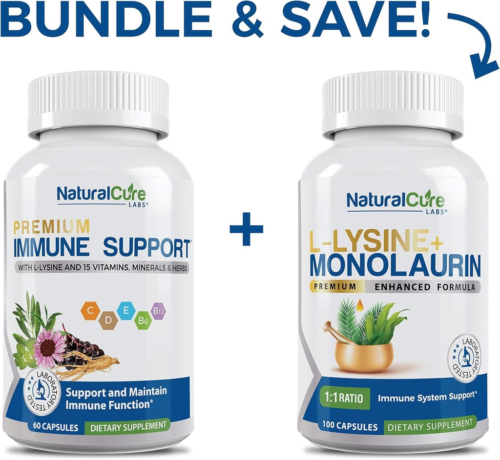 Natural Cure Labs Sche: Immune Support + L-Lysine + Monolaurin