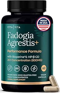 Organic Fadogia Agrestis 600mg για την υποστήριξη φυσικών δοκιμών (2X More Pure - 3X More Absorbent) Athlete Εγκεκριμένος - Υποστηρίζει την ανάπτυξη των μυών & την αποκατάσταση, υγιή επίπεδα ενέργειας, Drive, Stamina & Mood - 60ct