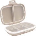 Holii Travel Pill Organizer, 8 Karşılaştırmalar Portre Pill Case, Daily Pill Box to Hold Vitamins, Small Pill Container for Pocket Purse Medicine Organizer (Khaki)