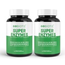 GOBIOTIX Digestive Enzymes Supplement with Prebiyotiks and Probiyotiks for Women and Men - Gut Health, Gluten Digestion, Lactose Abxia, Plantive Pills - 120 Capsules