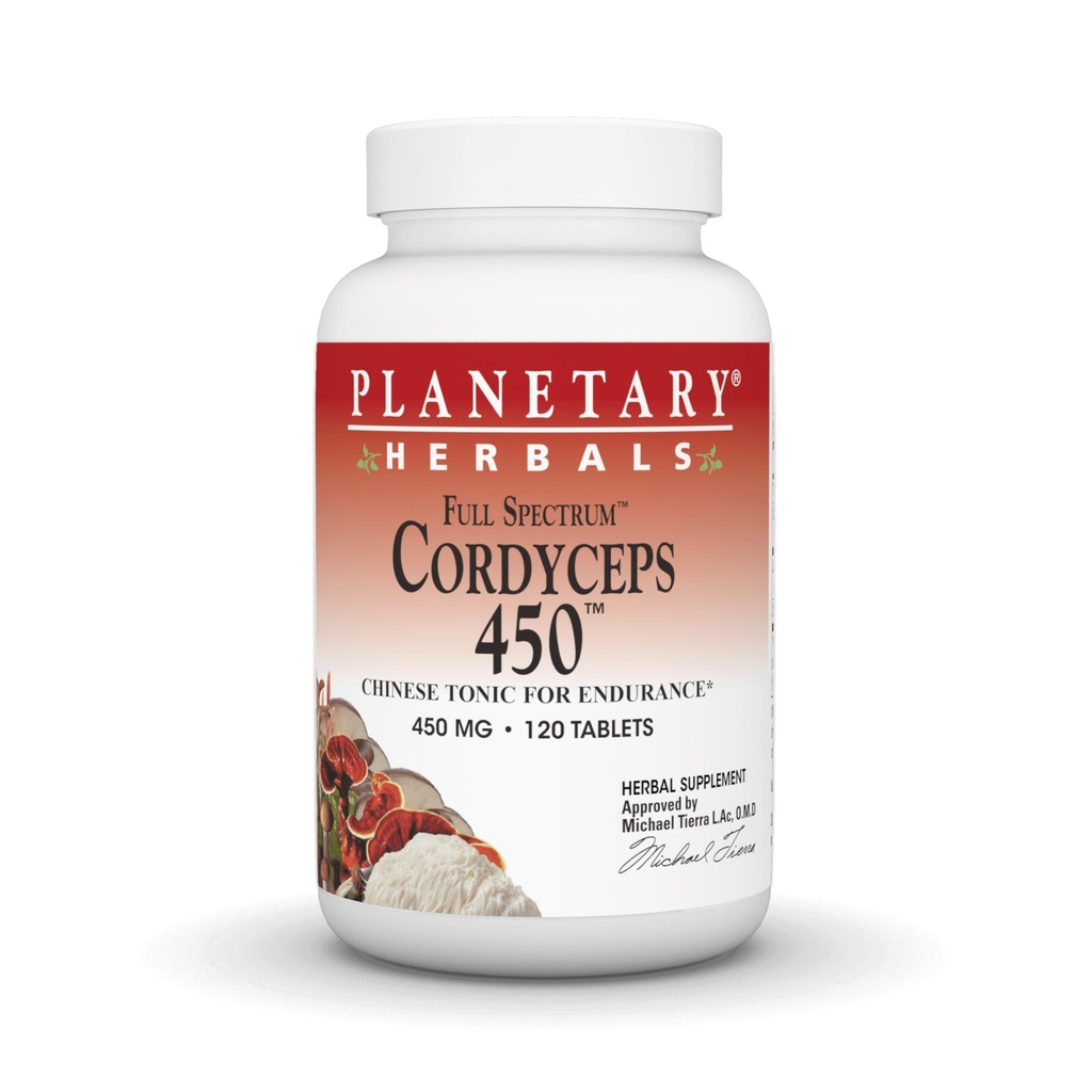 Gezegensel Herbals Cordyceps 450 Full Spectrum, Çin Tonic for Endurance