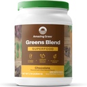 Amazing Grass Greens Superfood Powder: Πράσινοι Σκόνη με Digestive Ένζυμα & Προβιοτικά, Βιολογικά Spirulina, Chlorella, και Beet Root Powder, Σοκολάτα, 100 Σερβιέτες