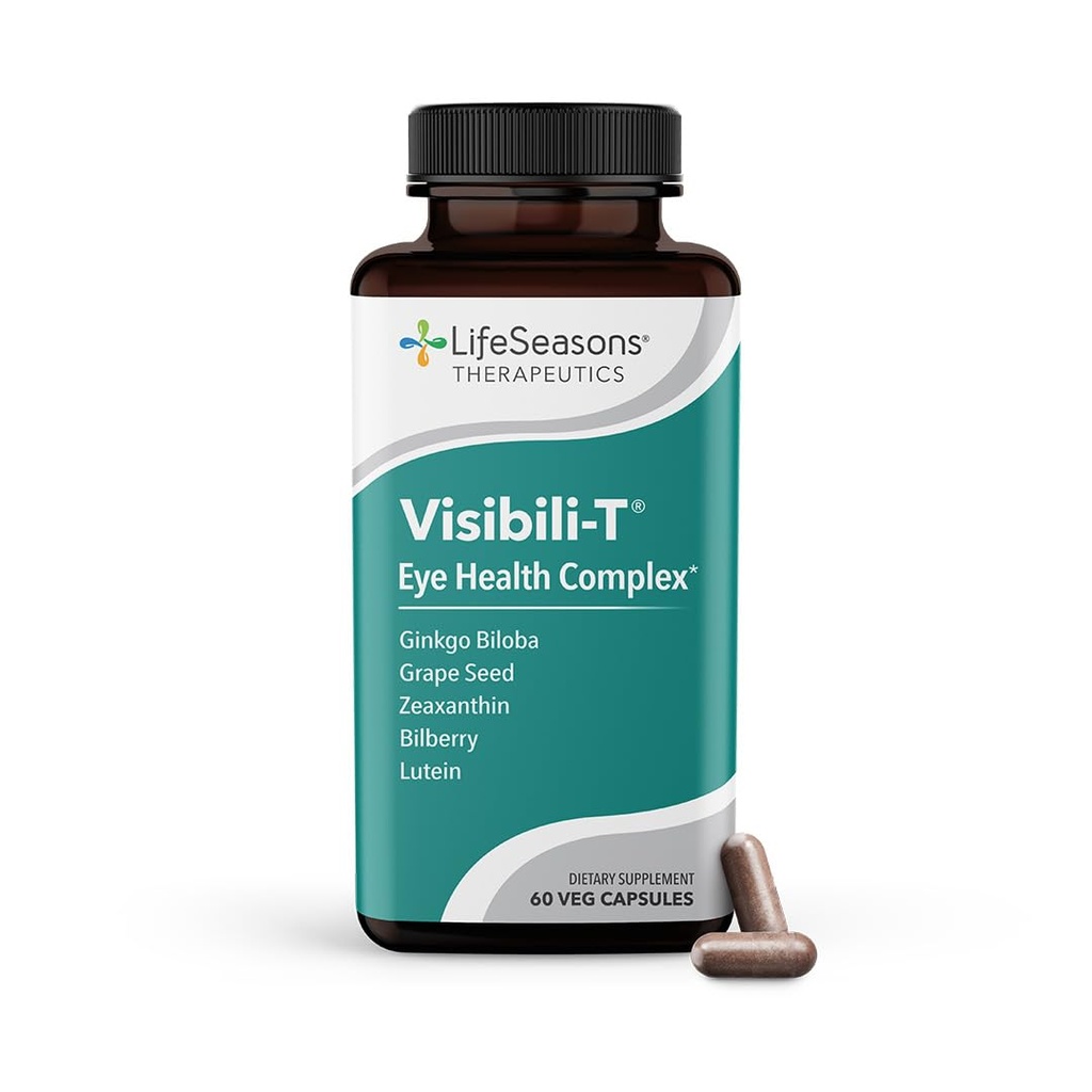 Visibili-T Vitamini Eye Health & Vision Support - Carrot Root, Chromium, Bilberry, Ginkgo Biloba, Grape Seed Extract, Lycopene, A, Lutein & Zeaxanthin - 60 Capsules