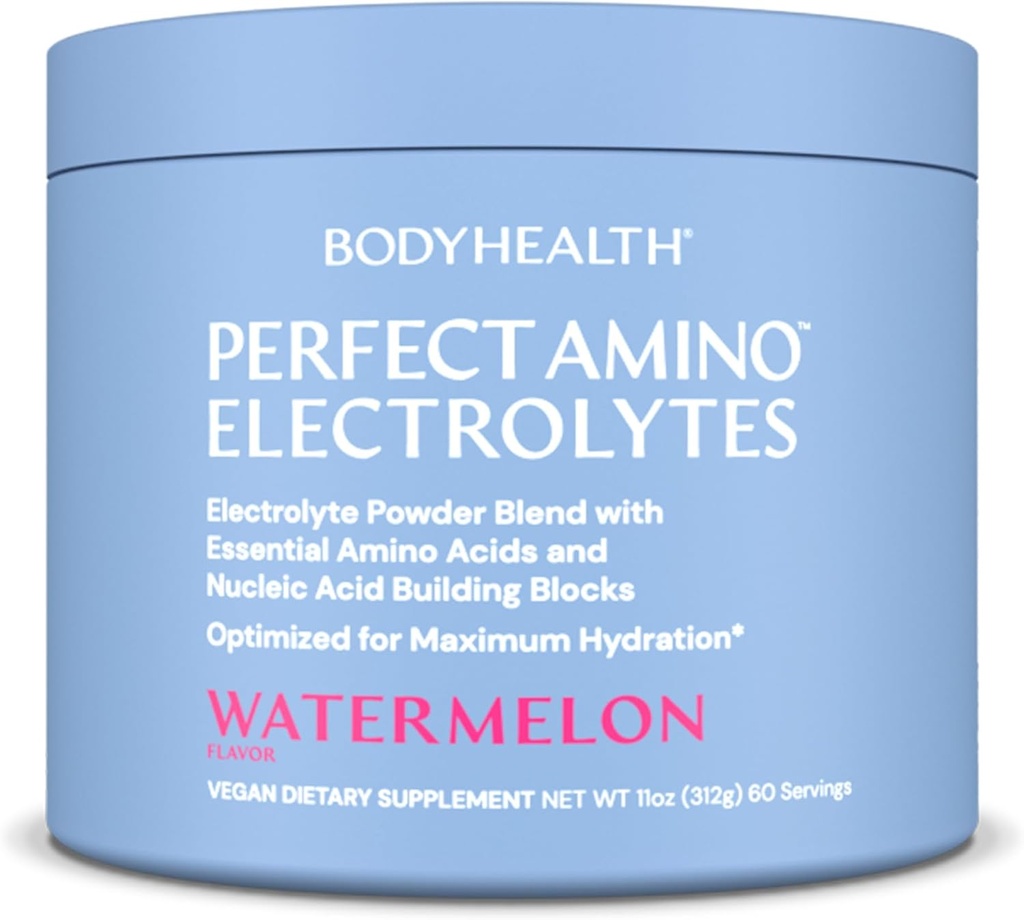 VücutSağlık MükemmelAmino Elektrolytes Toz No Sugar, Keto Sugar Free Fasting Electrolytes Drink Mix, Hydration Toz with Trace Minerals - Watermelon - 60 Servisler