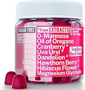 SHIZAM Vaginal Urinary Tract Yeast Candida pH Support Sugar Free Gummies w Oil of Oregano Uva Ursi Cranberry D-Mannose Hawthorne Berry, Vaginal Probiotics Suppositories Wash Cleanse Alt