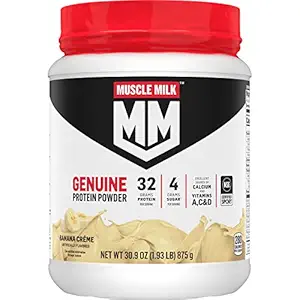 Kas Süt Gerçek Protein Toz, Banana Crème, 1.93 Pound, 13 Hizmet, 32g Protein, 4g Şeker, Kalsiyum, Vitaminler A, C & D, NSF Spor için Onaylandı, Enerjilendirme Snack, Ambalaj Vary
