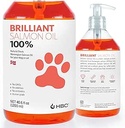 Köpekler için Brilliant Salmon Oil, Cats & Puppies | Omega 3 Fish Oil Sıvı Supplement with DHA, EPA Fatty Acids | Supports Skin and Coat, Immune System & Ortak Fonksiyonl | Hofseth BioCare (10oz)
