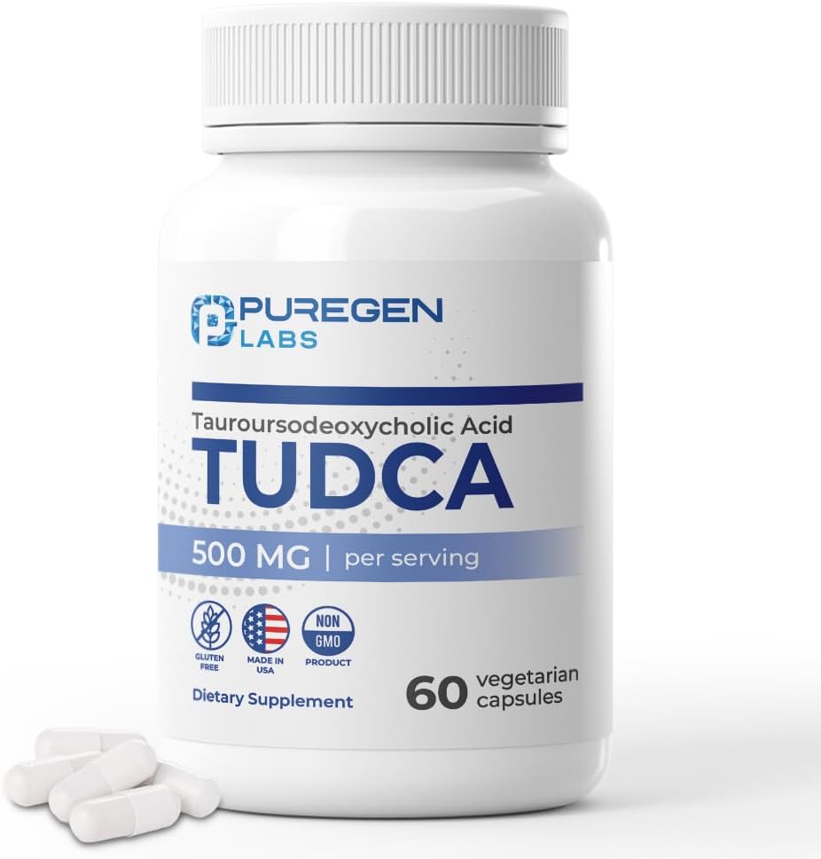 Safgen Laboratuvarları TUDCA (Tauroursodeoxycholic Acid) 500 mg hizmet başına, Bile Salts Liver Supplement | No Harmful Words | Non-GMO | Gluten Free | Made in USA - 60 Vegetarian Capsules