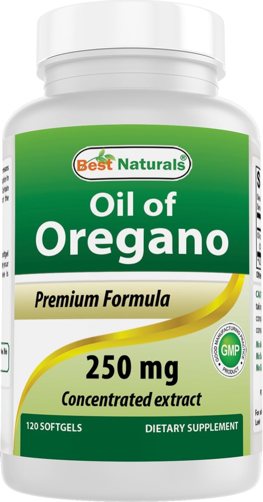 En İyi Doğallar Oregano Oil 250 Mg Softgels, 120K