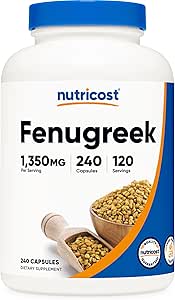 Nutricost Fenugreek Tohum 1350 mg, 240 Capsules - Gluten Free, Non-GMO, 675 mg Per Capsule