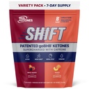 Real Ketones BHB Exojen Ketones Mix Packets Keto Electrolytes Toz Packets No Sugar with 4 Main Fasting Electrolytes Plus Hydrating Patented DWB - 7 Count Peach, Karma Berry