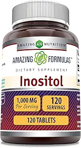 Amazing Formulas Inositol Supplement | 1000 Mg Per Serving | 250 Tablets | Non-GMO | Gluten-Free | Made in USA