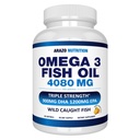 Arazo Beslenme Vahşi Caught Omega 3 Fish Oil – 90 Soft Gels – 4,080mg High EPA 1200 mg DHA 900 mg Lemon Flavor Burpless Softgels