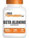 BulkSupplements.com Beta Alanine Capsules - Beta Alanine Supplement, Beta Alanine Pills, Alanine 3000 mg - Gluten Free, 4 Capsules in 1)