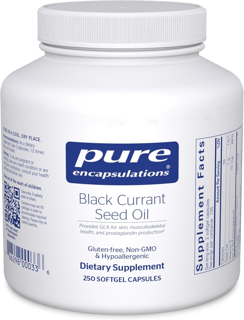 Saf Encapsulations Black Currant Seed Oil | Hipoallerjen Diyet Tamam | 250 Softgel Capsules