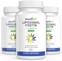 Liposomal Fisetin, Quercetin Supplements 1200 mg per Service,High Abors Polyols Antioksis for Women,Men,Non-GMO,Gluten-Free,3 Şişe-180 Softgels