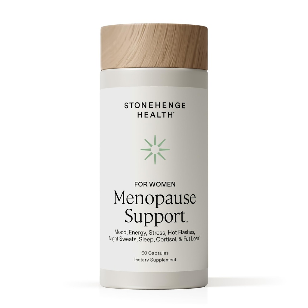 Stonehenge Health for Women Εμμηνόπαυση Υποστήριξη για Peri + Εμμηνόπαυση + Post - Mood, Energy, Stress, Hot Flashes, Night Sweats, Sleep & Cortisol, Chromax Chromium, Vitamin D3, KSM-66 Ashwagandha Extract