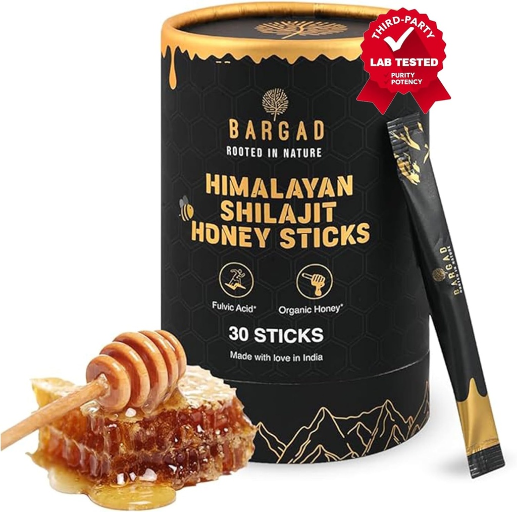 Saf Himalaya Shilajit Honey Sticks with Saffron – 30 Kont | %75+ Fulvic Acid, 85+ Trace Minerals | Natural Energy & Immunity ATM | Easy Single-Use Packets