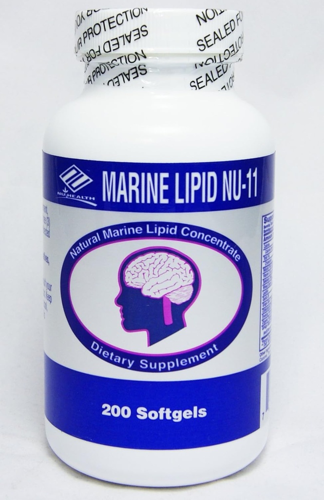 Marine Lipid Nu-11 1'de şunları içerir: Fish Oil,soy Lecithin, Buğday Germ Oil, Selenlum Yeast, Garlic Oil, Grape Bark Ekstraksiyon, Vitamin E, Octacosand Toz, Primot Yağı, Orgenic Flaxseed Oil, Gurs
