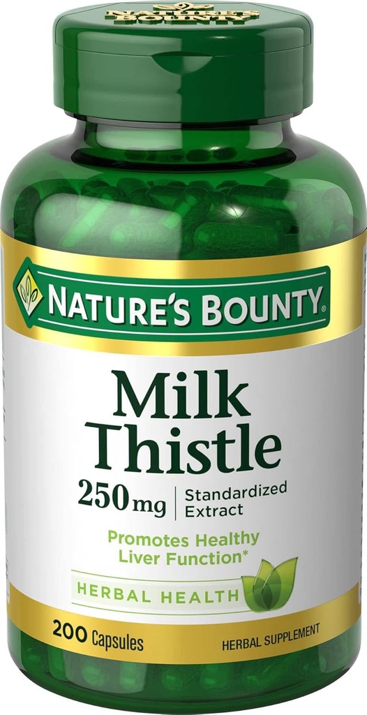 Nature's Bounty Milk Butle 250 mg Capsules 200 ea (Pack of 2)