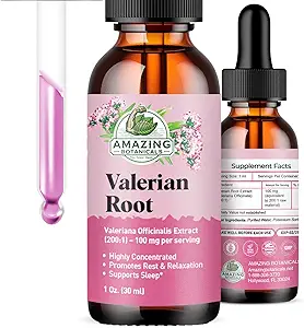 Valerian Root Drops for Sleep - Organik Valerian Root Tincture Extract 3000mg - Rahatlama ve Calm için - 1 FL OZ, 30 Hizmet