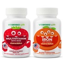 Çocuklar Multivitamin Chewables + Iron 10mg + Vitamin C Chewables Sche