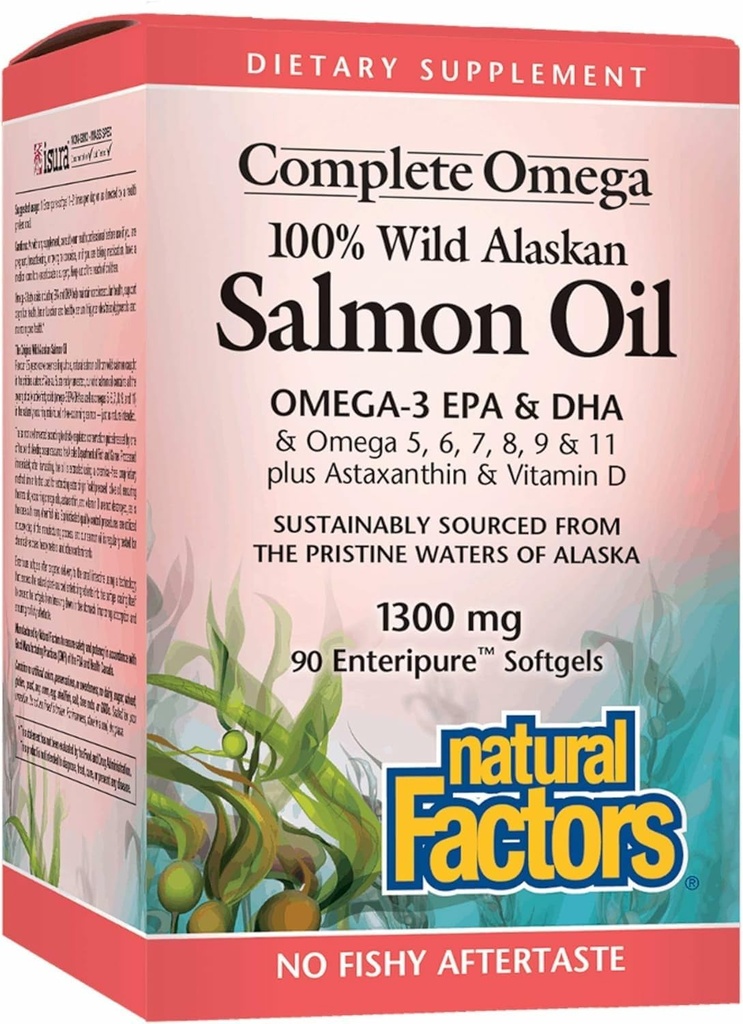 NATURAL FACTERS Wild Alask Salmon Oil, 90 CT