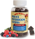 Mini Mushy's Organic Goodnight Rest Gummies | Ashwagandha, Reishi, Lions Mane, Mushrooms, Melatonin | Kids Age 2+ Natural Color, Antivirüs, Low Sugar | Berry Flavor - 30 Count