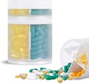 Ekstra Büyük Supplement Organizer ve Portre Pill Vakası 8 Karşılaştırmalı Çift Katmanlar Tıp Bariyeri Aylık Vitaminler Organize Pill Şişe,Transmain