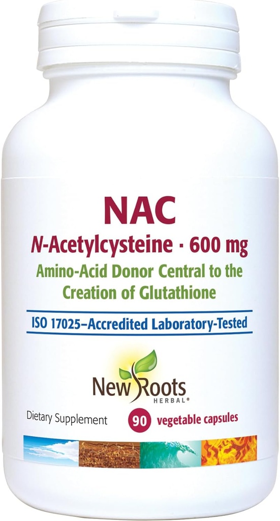 NAC Supplement N-AcetylCysteine, NAC 600 mg per Service | Vegan, Non-GMO | Gluten Free (90 Sebze Kapsülleri) | Yeni Kökler Herbal