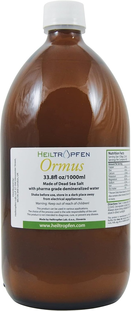 Ormus 33.8 Fl Oz - 1000 ml | Yoğun Orme | Atom Mineralleri | Heiltropfen®