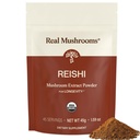 Real Mushrooms Reishi Mushroom Powder - Picked Organic Mushroom Extracts - Red Reishi for Tranquil Daily Wellness with Επαληθευμένο Beta Glucans Vegan, Non-GMO, No Grain Fillers, 45 Servings