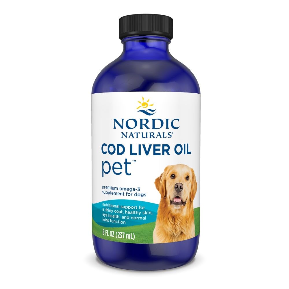 İskandinav Naturals Pet Cod Liver Oil, Unflavored - 8 oz - 1048 mg Omega-3 Per Teaspoon - Don Oil for Dogs with EPA & DHA - Discovers Skin, Coat, & Immune Health