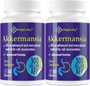 Kadınlar ve Erkekler için 300 milyar AFU Akkermansia Probiyotik, Akkermansia Muciniphila Daha Fazla GLP-1 Production, Digestive, Gut & Immune, Gut Digestive Lining Function, 120 Count