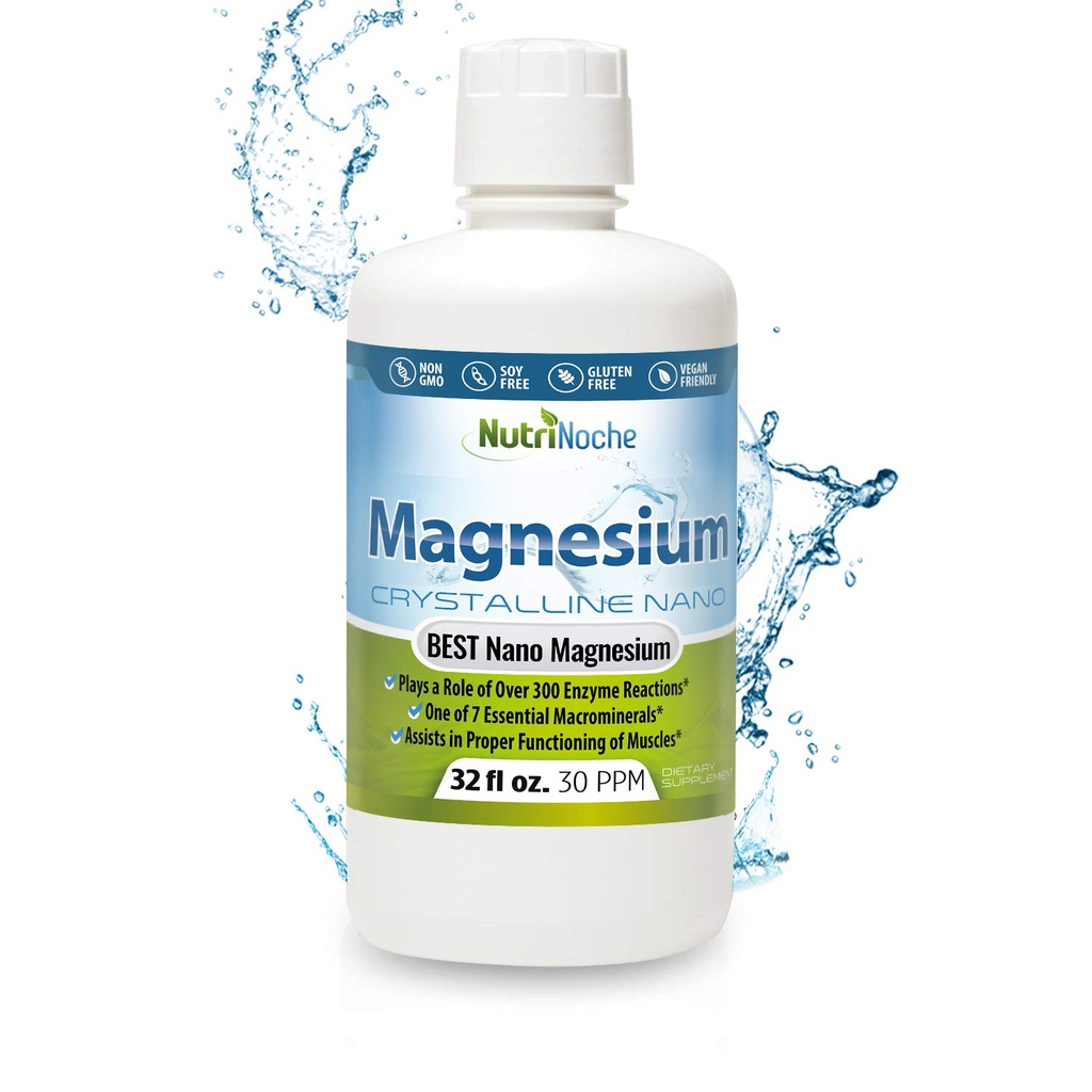 NutriNoche tarafından sıvı -% 99.99 Ultra Pure Crystalline Nano Drops maksimum Aborpsiyon ve Bioavailability - Magnezyum Glycinate Liquid Alternative - Supports Sleep Calm Energy Muscles Nerves