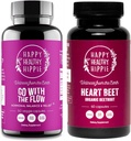 Mutlu Sağlıklı Hippie Go with The Flow Hormon Balance Supplement (60ct) & Organik Arıtroot Capsules (60ct)