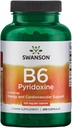 Swanson B6 Pyridoksie - Vitamin Supplement Cardiovascular Health & Energy Metabolism - Doğal Formula Genel Sağlık - (250 Capsules, 100 mg Her)