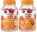Lifeable Food Magnezyum & çinko Kids + Vitamin D Kids, Gummies Sche - Great Tasting, Vitamin Supplement, Gluten Free, GMO Free, Chewable Gummy