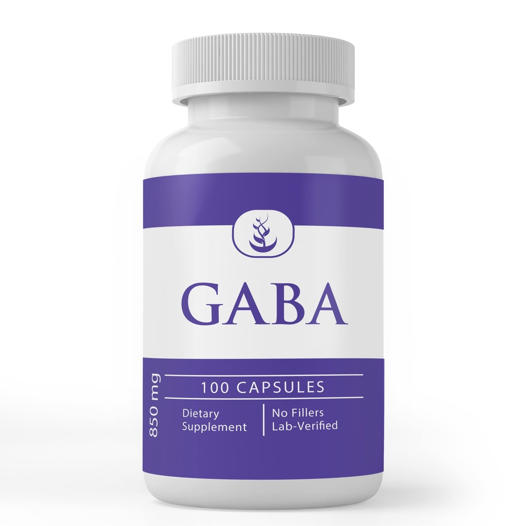 Pure Original Materialss GABA, (100 Capsules) Her zaman Pure, Nomixs veya Fillers, Lab TY