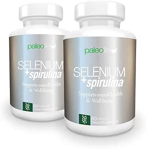 Boost Concentration, Memory and Energy with Premium Selenium + Spirulina - Brain Function için Premium Antioksi Supplement - 120 Day Supply (120 Capsules) - (2-Pack)