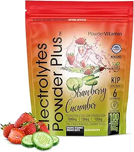 TozVitamin Electrolytes Toz Plus (100 Hizmet) Strawberry Cucumber Electrolyte Toz Zero Calorie Keto,0Sugar, No Maltodextrin,1000 mg P,120 mgba,120 mg P, Hydration Toz,120 mg