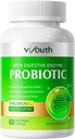 Kadınlar ve Erkekler için Probiyotik 50 Milyar CFU 18 Strains & 5 Digestive Enzymes for Gut Health, Immune - Probiyotiks Capsules Supports Gas & Bloating, Natural, Non-GMO, Gluten Free, 60ct