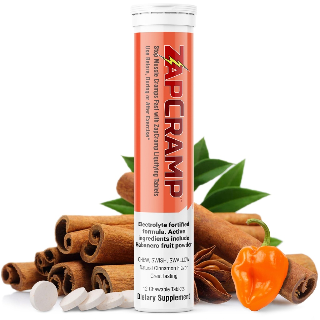 Kas Cramps'ı Habanero Meyve Tozu'ndan Capsaicin ile Durdurun, Vücut ve Leg Cramps Relief- 12 Tablets için Elektrolytes ile Çekilebilir Tabletler