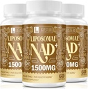 1500 MG Liposomal NAD+,% 98+ Aborpsiyon, NAD+ TMG ile Kadınlar ve Erkekler için, Aging Savunma, Hücre Enerji, Kalp ve Beyin Fonksiyonları, Longevity, 180 Softgels