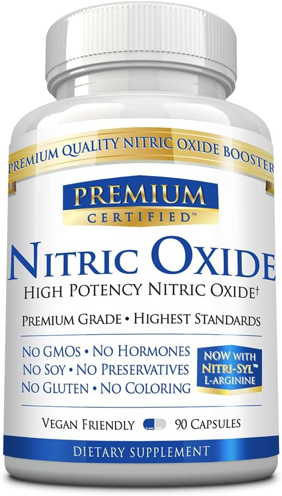 Nitric oxide Premium - 1680 mg L-αργινίνη Blend, AAKG, AKIC, Mono & Malate - Vegan Friendly - 90 Κάψουλες - 1 Μήνα Προσφορά