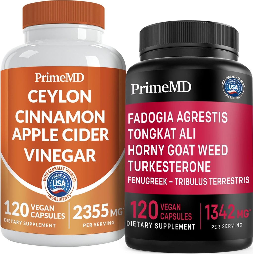 Ceylon Cinnamon (1pk) ve Fadogia Tongkat Ali (1pk) Tamam Sche - Kalp, Enerji, Kas, testosteron ve Immune Desteği - Non-GMO, Vegan, Gluten-Free