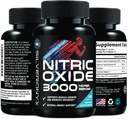 Ekstra Kuvvetli Nitrik Çimento Supplement 3X Strength L Arginine, Citrulline Malate, AAKG, Alanine - Premium Kas Nitrik ATM - Doğal Enerji ve Kalp Sağlığı Desteği - 180 Capsules